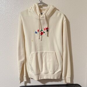 Nike Cream Hoodie with Floral Accents